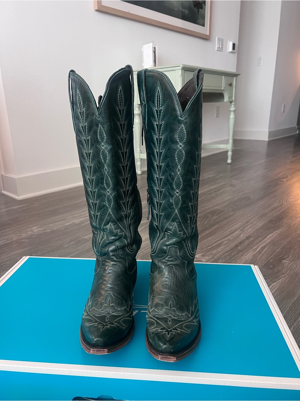 Lane Boots- Lexington Knee High Emerald